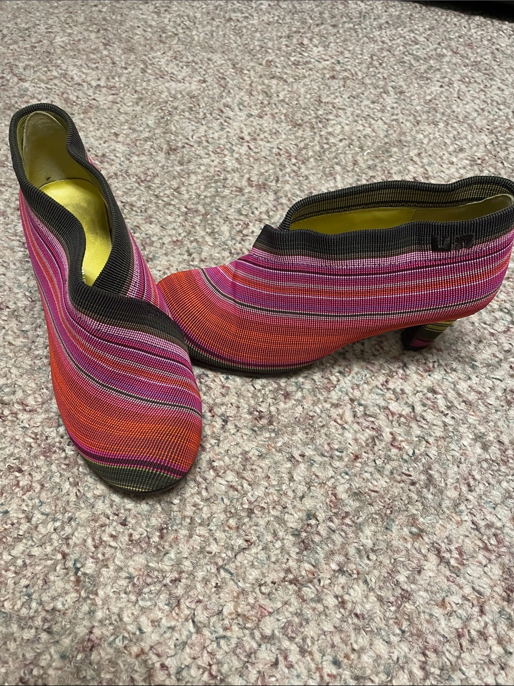 United nude Women’s Striped Knit Ankle Booties